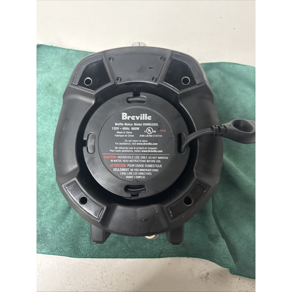 Breville Waffle Maker BWM520XL No Mess Stainless Steel WORKS Tested Clean EUC!! - Picture 13 of 13